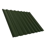 Damwandplaat T18DR Chroomoxydegroen, 0,50 mm, bovenaanzicht schuin