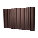 Damwandplaat T18DR wand in RAL 8017 Chocoladebruin, hoofdaanzicht
