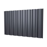 Damwandplaat T18DR Grafietgrijs, 0,50 mm, 25 µm polyester, hoofdaanzicht van de profielstructuur