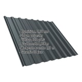 Damwandplaat T20M aluminium 0,70 mm antracietgrijs met productgegevens