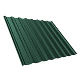 Damwandplaat T20M mosgroen (RAL 6005) van 0,63 mm staal met 25 µm polyester coating, hoofdaanzicht