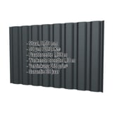 Damwandplaat T20M Wand, Antracietgrijs (RAL 7016), 0,50 mm Staal, met productgegevens