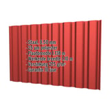 Damwandplaat T20M Koraalrood RAL 3016, 0,50 mm dikte, met ingebedde productgegevens