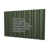 Damwandplaat T20M wand Chroomoxydegroen, 0,50 mm dikte, met ingebouwde productgegevens
