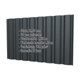 Damwandplaat T20M wand antracietgrijs RAL 7016, 0,50 mm, met ingebedde productgegevens
