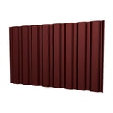 Damwandplaat T20M wand Roodbruin RAL 8012, 0,50 mm dik, hoge ribben en anticapillaire groef zichtbaar