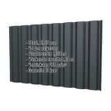 Damwandplaat T20M Wand Antracietgrijs, 0,63 mm Staal, met ingebedde specificaties