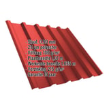 Damwandplaat T35/207M Koraalrood, 0,50 mm, met ingebedde specificaties