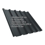 Damwandplaat T35/207MD aluminium 0,70 mm Antracietgrijs met ingebedde specificaties