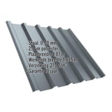 Damwandplaat T35/207MD Pelsgrijs, 0,50 mm, met ingebedde technische gegevens