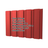 Damwandplaat T35/207M Koraalrood 0,50 mm, infografiek met specificaties