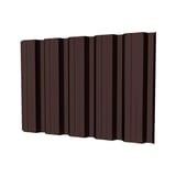 Damwandplaat T35DR wand in RAL 8017 Chocoladebruin, 0,40 mm dikte, hoofdaanzicht