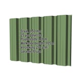 Damwandplaat T35DR Resedagroen, 0,50 mm, met ingebedde productdetails