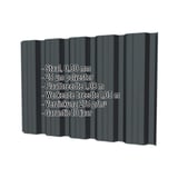 Damwandplaat T35DR wand, Antracietgrijs RAL 7016, 0,50 mm, met ingebouwde specificaties