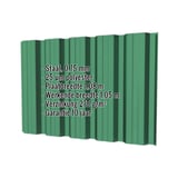 Damwandplaat T35DR wand Mosgroen, 0,75 mm, met ingebedde specificaties