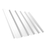 Damwandplaat T35MD dak zuiverwit RAL 9010, 0,50 mm, hoofdaanzicht van de profielplaat
