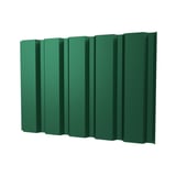 Damwandplaat T35M wand mosgroen, 0,50 mm staal, hoofdweergave van de profielstructuur