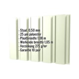 Damwandplaat T35M wand Grijswit, 0,50 mm, met ingebouwde technische gegevens