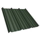 Damwandplaat T45/333M dak, PURMAT® gecoat, in RAL 6010 groen, 0,50 mm dikte