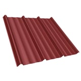 Damwandplaat T45/333M kersrood, 0,50 mm dik, 25 µm polyester coating, hoofdaanzicht