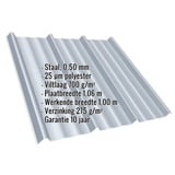 Damwandplaat T45/333M Zilver-Metallic met technische gegevens en anti-condensvilt
