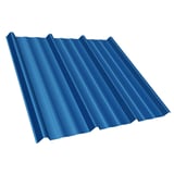 Damwandplaat T45/333MD Gentiaanblauw (RAL 5010) van 0,50 mm staal met 25 µm polyestercoating, hoofdweergave