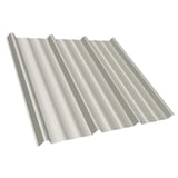 Damwandplaat T45/333MD Grijswit, 0,63 mm, hoofdaanzicht, schuin van boven
