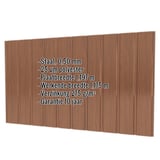 Damwandplaat T7M | Gevel | Staal 0,50 mm | 25 µm Polyester | Houtlook - Eiken
