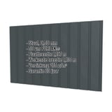 Damwandplaat T7M Antracietgrijs RAL 7016 met 50 µm PURLAK coating, specificaties getoond
