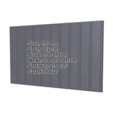 Damwandplaat T7M wand, Grafietgrijs RAL 7024, 0,50 mm, met productgegevens