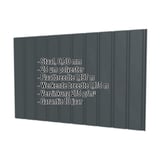 Damwandplaat T7M Antracietgrijs RAL 7016 0,50 mm dik met polyester coating, specificaties getoond