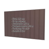 Damwandplaat T7M wand Chocoladebruin RAL 8017 met productgegevens