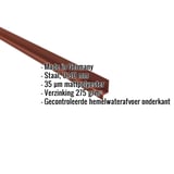 Sokkelprofiel staal 0,50 mm Terracotta met ingebedde technische gegevens en eigenschappen