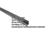 Sokkelprofiel antracietgrijs 0,50 mm staal met Puramid coating, specificaties weergegeven