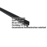 Plint antracietgrijs 0,50 mm staal met Shimoco coating en ingebedde productdetails