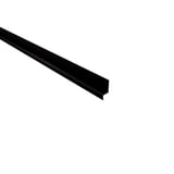 Plint Gitzwart RAL 9005 van staal 0,50 mm, Shimoco 80 µm coating, hoofdaanzicht