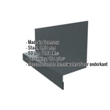 Plint Type 1, antracietgrijs, 0,75 mm staal, met PURLAK-coating en ingebedde specificaties