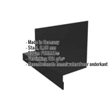 Sokkelprofiel type 1, zwart RAL 9005, 0,50 mm staal, met ingebedde productdetails