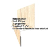 Plint Type 2 van staal 0,50 mm in Esdoorn met 25 µm polyestercoating, met ingebedde gegevens