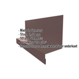 Sokkelprofiel type 2 van staal, 0,50 mm, PURMAT® gecoat, RAL 8017 Chocoladebruin, met ingebedde gegevens