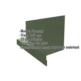 Sokkelprofiel type 2 in Chroomoxydegroen met productgegevens: staal 0,50 mm, 25 µm polyester