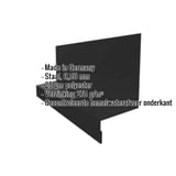 Sokkelprofiel Type 2 van staal, Gitzwart RAL 9005, met ingebedde productgegevens