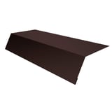 Dakgootprofiel staal 0,50 mm chocoladebruin matpolyester in hoofdaanzicht
