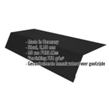 Dakgootprofiel Gitzwart RAL 9005, 0,50 mm, met PURLAK® coating en ingebedde productgegevens