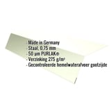 Dakgootprofiel Grijswit, 0,75 mm staal, 50 µm PURLAK, met ingebedde productdetails