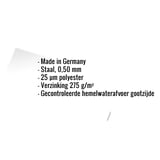 Dakgootprofiel van staal, 0,50 mm, 25 µm polyestercoating, met ingebedde productgegevens