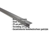 Dakgootprofiel Gitzwart RAL 9005, 0,50 mm staal, met ingebedde productdetails