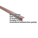 Dakgootprofiel Roodbruin RAL 8012, 0,75 mm staal, met ingebedde specificaties