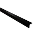 Dakgootprofiel staal 0,50 mm zwart RAL 9005, 35 µm matpolyester coating, hoofdaanzicht