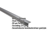 Dakgootprofiel antracietgrijs, 0,50 mm staal, 60 µm Puramid coating, met weergegeven specificaties
